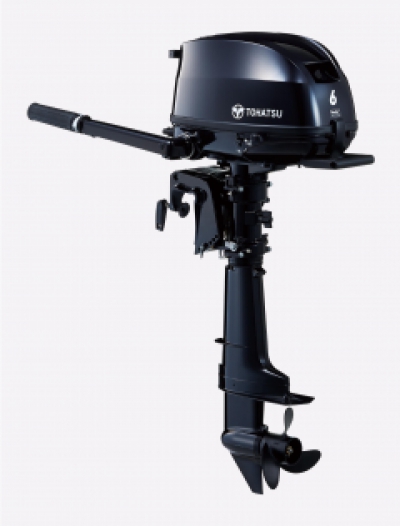 6HP Tohatsu Short Shaft 4-Stroke Outboard Motor with 12 Litre External Fuel Tank Latest Model! Store 3 Ways! image